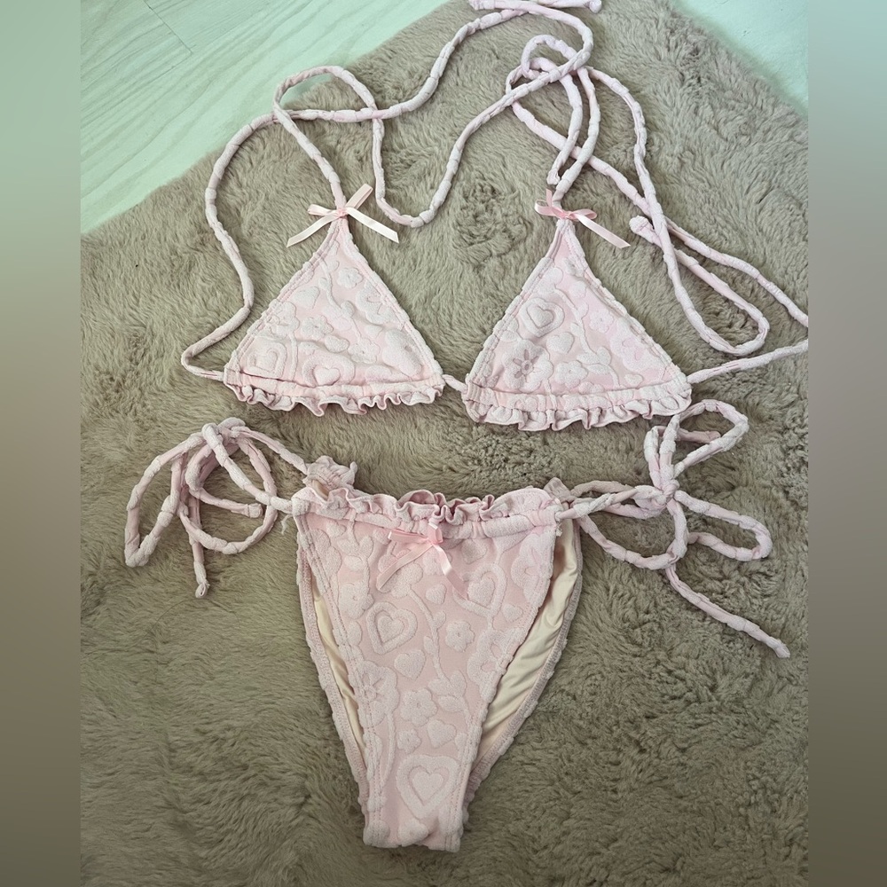 Blackbough swim grace bikini set ballet pink